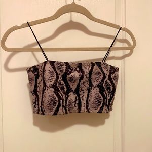 Beautiful Snake-skin print crop top